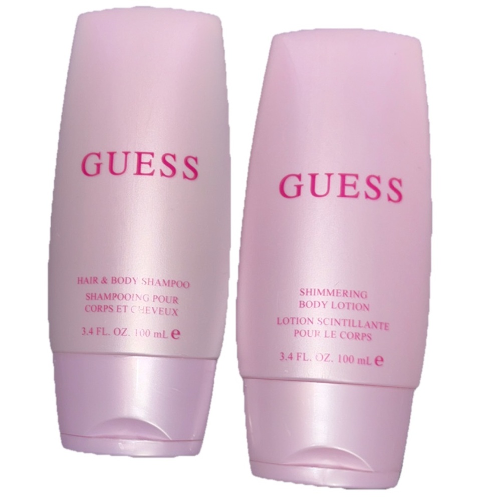 Guess Hair & Body Shampoo & Shimmering Body Lotion 3.4 Fl oz NEW